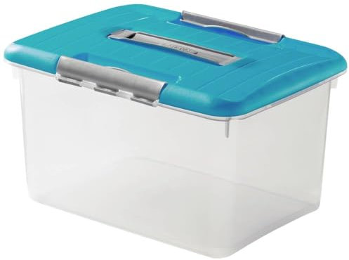 Curver Optima Classic 259576 Boîte de rangement Bleu turquoise Édition 75 ans 1 pièce