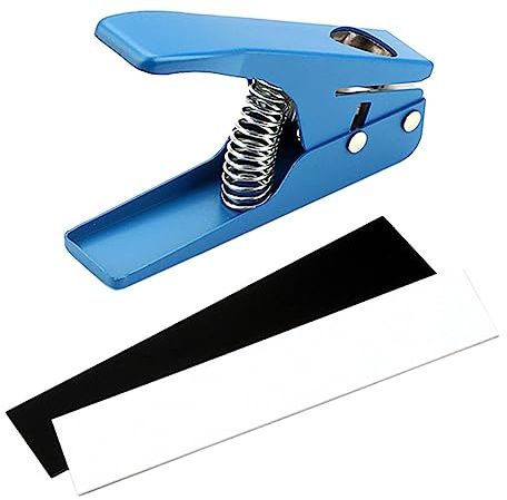 TOYANDONA Professioneller Gitarrenstanzer aus Metall in Blau zur Herstellung von Selbstgemacht Gitarrenpicks Vielseitig für Verschiedene Materialien Zubehör für Gitarrenbauer und Musiker