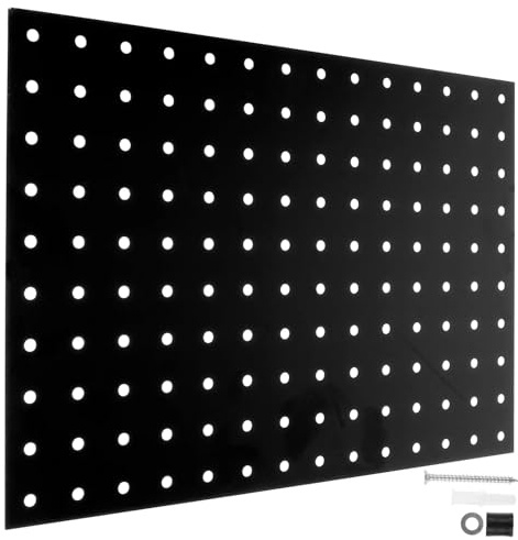LYXYGMV Panneau perforé en métal Noir, Organiseur d'outils, Support Mural for Garage, Atelier, Rangement, Grands Panneaux muraux perforés Convient à La Chambre à Coucher, Au Bureau