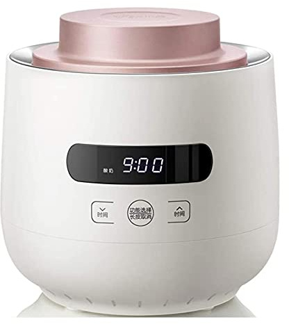 HUSHHAAMPP White Electric Yogurt natto Machine with Stainless Steel Base Automatic Cream Yoghurt Maker Rice Wine Natto Container for Kitchen Household 110V 1.3L