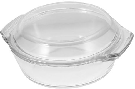 LOPUNER Plat à Gratin En Verre 0,7l Avec Couvercle Transparent En Verre Trempé Résistant à La Chaleur, Mini Cocotte Compatible Micro-ondes Pour Cuisson Et Service Quotidien