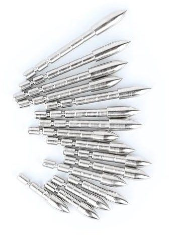surwolf Infoga pilspetsar för bågskytte,60/80/100/120 Grains kulspetsar, lämpliga för ID 4,2 mm pilskaft,Insatspilspetsar för målskjutning,36st (4.2 * 6.0mm-100gr)
