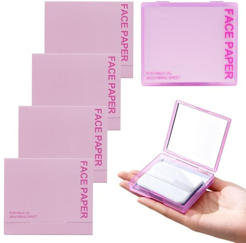 500 PCS Blotting Paper for Oily Skin Cosmetic Blotting Paper Face Oil Absorbing Sheets Oil Blotting Sheets for Face Oily Skin Blot ting Paper Face Blot ting Paper for Absorbency Removal of Facial Oil