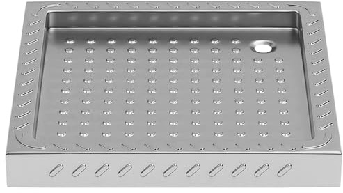 LYUCAYHQ Piatto Doccia per Camper, Quadrato in Acciaio Inox 304, per Hotel, Palestre, Piscine, Bagni per Famiglie, Roulotte, capacità di 300 kg(75x75cm/30x30)