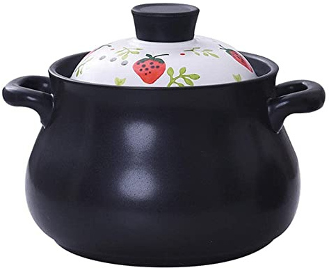 SLCHJX Terracotta Casserole Pot Ceramic Casserole Clay Cooking Pot with Cover High Temperature Resistant