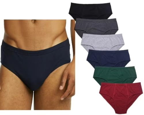 Trenzeo Men’s Cotton Briefs Multipack Soft & Breathable Underwear for Men Comfortable Sports Slips Pack of 6 Men’s Sizes S to 5XL (UK, Alpha, L, Regular, Regular, Standard, Assorted color)