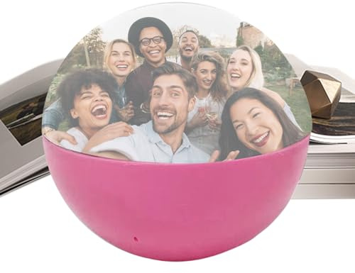 Mppchhn Bola De De Video | Reproductor De Video De Bola De De 7 Cm | de Fotos con Pantalla Digital,para Aniversarios Niños Adultos Cumpleaños Bodas Fiestas Nocturnas Navidad Halloween Hogar Interior