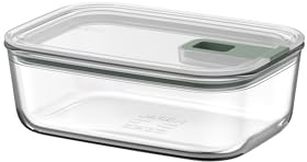 Mepal - Glasbehälter mit deckel EasyClip - Schüssel mit Deckel und Schiebeverschluss - Meal prep boxen - Geeignet für Mikrowelle, Dampfgarer und Ofen - Luftdicht - 1000 ml - Nordic sage