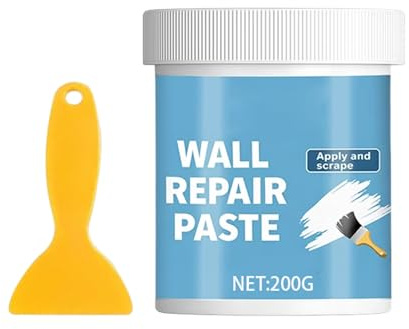 Wandfarbe Ausbessern Weiß, 200g Bohrloch Und Rissfüller, Wandreparaturpastem Mit Wandspachtel, Instant Repair Paste, Für Graffiti Kratzer Flecken Risse Und Beschädigte Wände