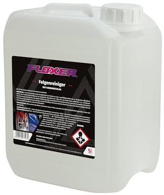Felgenreiniger mit Farbumschlag & Wirkindikator 5L | Bremsstaubentferner pH-neutral & Materialschoenend | Floxer Profi-Reiniger für Alu- & Stahlfelgen | Säurefreie Felgenpflege