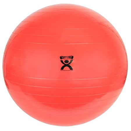 CanDo Inflatable Exercise Ball - Red 37.4, Durable Extra Thick Non-Slip Stability Ball for Core Workouts, Yoga, Pilates, Active Seating, Physical Therapy, Pregnancy, Home Gym, Flexibility