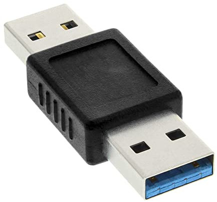 InLine 22133 Adattatore USB 3 Type-A Maschio a USB 3 Type-A Maschio, Nero