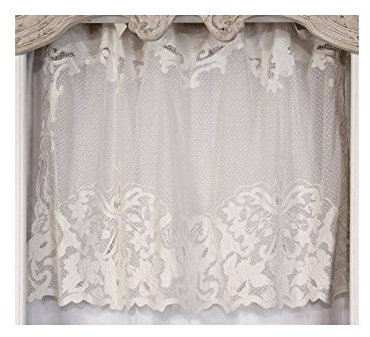 Coquecigrues - Cantonnière Libellule Plumetis Blanc 130 x 90 cm
