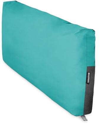 Happers wasserdichte und Abziehbare Outdoor Palettenkissen aus Kunstleder Türkis 120x45x25cm