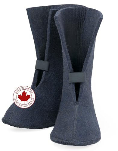 The Felt Store Wool Boot Liners for Men and Women (Unisex), Replacement Felt Liners for Insulating Winter, Hunting, Work, Snow and Rubber Boots, Style 826 BB, Standard Boot (12” high) Size - 10