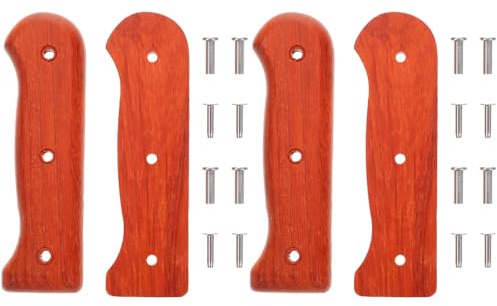 BESTonZON 2 Juegos Mango De De Cocina Mangos De Cuchillos De Madera Empuñadura Reemplazable Tornillos De Mango De Resolver Accesorio Cortador De Cocina Remache