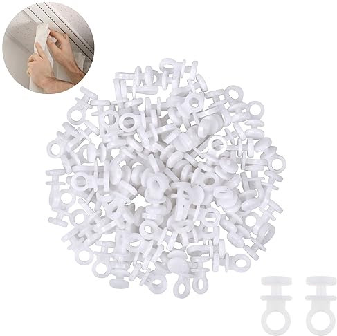 Deslizadores De Cortina, Deslizantes Deslizador De Riel De Cortina, Deslizador De Cortina, 100 Piezas Deslizador De Riel Gancho De Cortina, Ganchos Deslizantes De Cortina para Rieles Cortinas