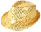 Aomig Chapeau Or Pailleté - Fête et Carnaval, Accessoire de Costume Unisexe Adulte
