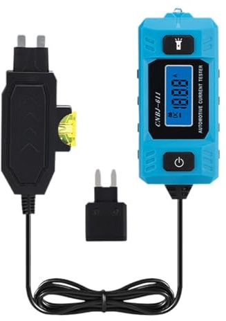 Generisch Kfz-Sicherungsprüfer, Stromprüfer | Hochpräziser Stromkreistester mit LED-Licht und digitalem LCD-Display,Tragbarer professioneller DC-Auto-Stromkreistester für die meisten Autos