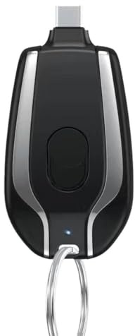 Keychain Portable Charger for USB C, 2000mAh Mini Power Emergency PodPortable Charger Compatible,Key chain charging treasure, wireless portable emergency power supply, small mobile power supply