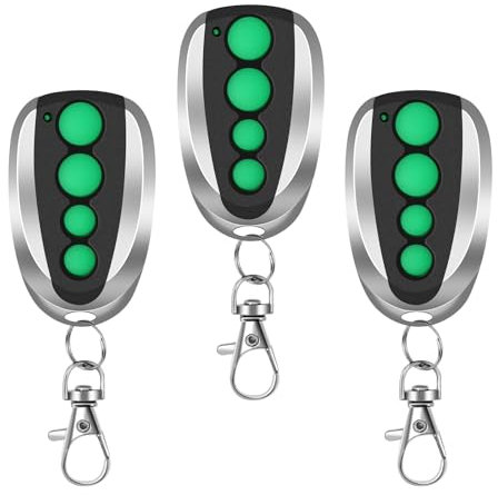 3PCS 433.92mhz Garage Door Remote Compatible with TOPENS M12, Garage Door Opener with 4-Button Wireless Transmitter for Automatic Swing Sliding Gate Opener Garage Door Opener