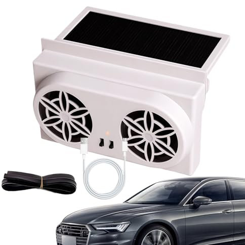 Solar Exhaust Fan, Car Window Fan Solar Powered, Car Ventilation Cooling Gadget Summer Interior Accessories
