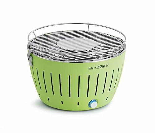 LotusGrill SMOKELESS BBQ With Turbo Fan for Fast Heat in Lime Green (Standard)