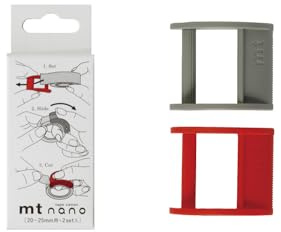 MT MTTC0017 Klebeband-Abroller, 20 bis 25 mm breit, Grau und Rot