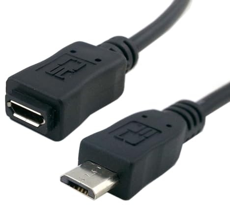 chenyang Câble d'extension Micro USB 2.0 Type B 5 broches pour tablette et téléphone et extension MHL et OTG 0.5M