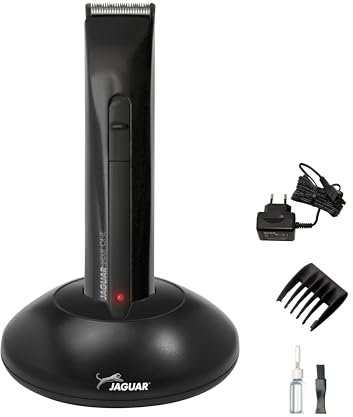 JAGUAR Haarschneidemaschine Haarschneider J-CUT One | Profi Konturenschneider für Akku- und Netzbetrieb inkl. Aufsteckkamm für 4 Schnittlängen & Schnellmontage-System