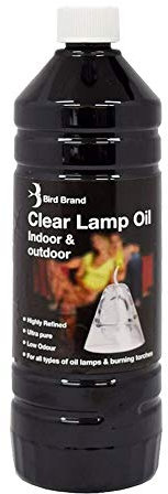 Bird Brand Clear Lamp Oil for Indoor & Outdoor Use, Smokeless Fuel, 1 Litre