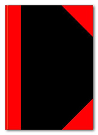 Stylex 29116 Kladde, DIN A6, kariert, schwarz/rot