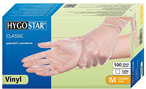 Premium-Vinyl-Handschuh, Top-Einweghandschuhe, Einmal-Vinylhandschuhe, reißfest, Farbe:weiß, Größe:L