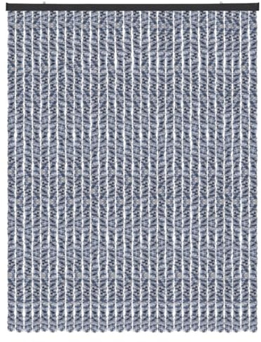 Arsvita Flauschvorhang Türvorhang (140x220 cm) in Anthrazit-Schwarz als Insektenschutz für Balkon, Terrasse oder Wohnmobil, Wohnwagen, Pavillon