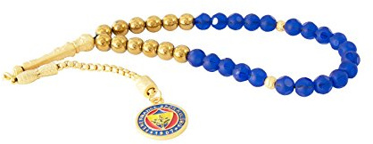 Gök-Türk Gebetskette - Tesbih Fenerbahce FB für Fußballfans - Blau Gold, ColorName:Gold