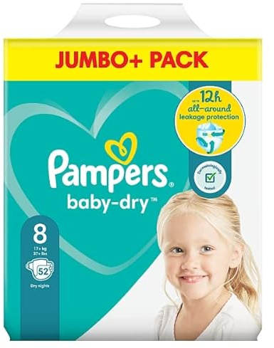 Pampers 8 Baby Jumbo Dry + 52 Pack