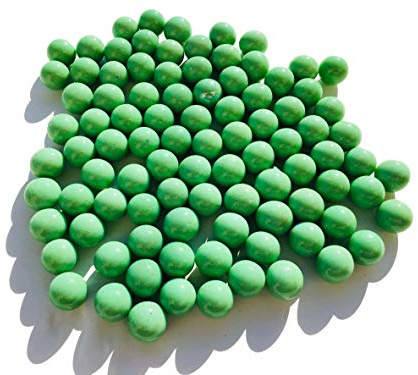 CRYSTAL KING Grüne Matt Grün Glasmurmeln Glaskugeln 16mm Durchmesser 500gr Dekokugeln Murmeln Murmel grün farbene Murmel Dekoglaskugel Dekoration Glaskügelchen
