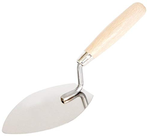 Toolty Cazzuola a margine in acciaio inox per Muratore, Attrezzo Edilizia per Intonacatura e Stucco, 140 mm, per Muratura, Manico in Gomma Fai da te TLTY-5614