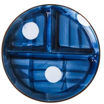 Fondue Plates 4 Piece Set Colorful Ceramics, Round 21cm/8.2inch 02