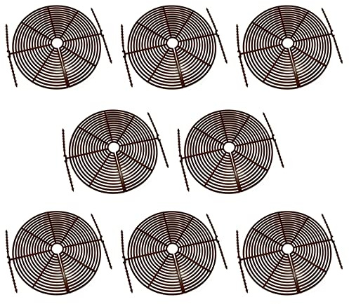 8er Set Blumentopfgitter Kunststoff Pflanzenschutzgitter Braun Blumentopfschutz Ø 30 cm Schutz Haustiere Kinder Pflanzen