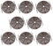 8er Set Blumentopfgitter Kunststoff Pflanzenschutzgitter Braun Blumentopfschutz Ø 30 cm Schutz Haustiere Kinder Pflanzen