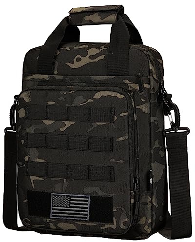 Taktische Aktentasche Umhangetasche Messenger Bag Schultertasche Utility Tragetasche Kleine Herrentasche Kuriertasche Heavy Duty MOLLE Handtasche Crossbody Tasche für Arbeit, Reisen, Camping, Outdoor