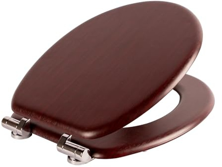Harbour Housewares Weicher, Hölzerner Toilettensitz - Mahagoni