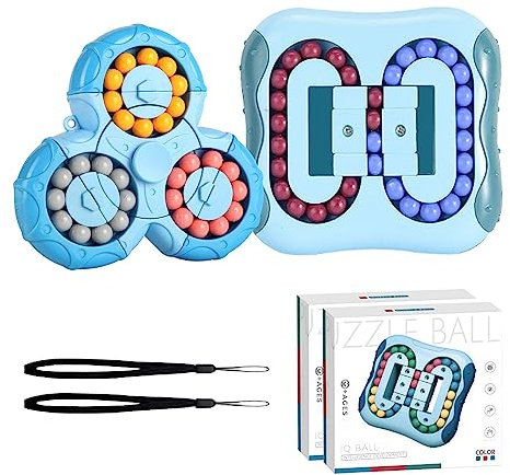 2 Stück Knobelspiele für Erwachsene, Geschicklichkeitsspiele Konzentrationsspiele Reisespiele Kinder Smart Fingerwürfel Puzzle Intelligenz Zauberwürfel, IQ Würfel Spinner Game Spielzeug Geduldspiele