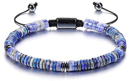 JSDDE Heilstein Armband Edelsteine Armband Geflochten einstellbar Perlenarmband Glücksbringer Geschenk für Valentinstag Muttertag Geburtstag