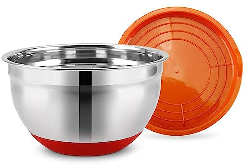 Mixing Bowls, Stainless Steel Nesting Bowls with Airtight Lids, Stainless Steel Multi-Functional Large Basin Non-Slip Bottom for Cooking Food, Baking, Breading, Salad or Meal Prep ( Size : 30cm )
