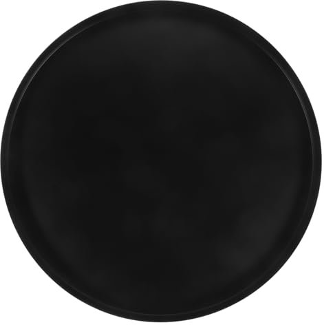 Plateau Rond à Bijoux en Acier Inoxydable Noir, Rangement Décoratif