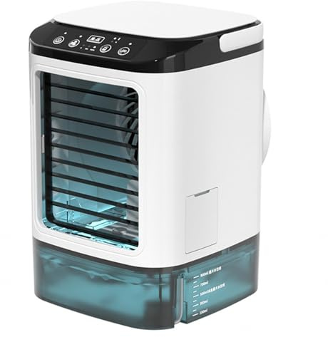 900 ml Climatiseur Portable Sans Tuyau, Réservoir D'eau 900ml,3 en 1 Climatiseur Portable 3 En 1 3 Vitesses de Vent et 7 Lumières LED Petit Climatiseur Silencieux Pour La Maison Petit Bureau
