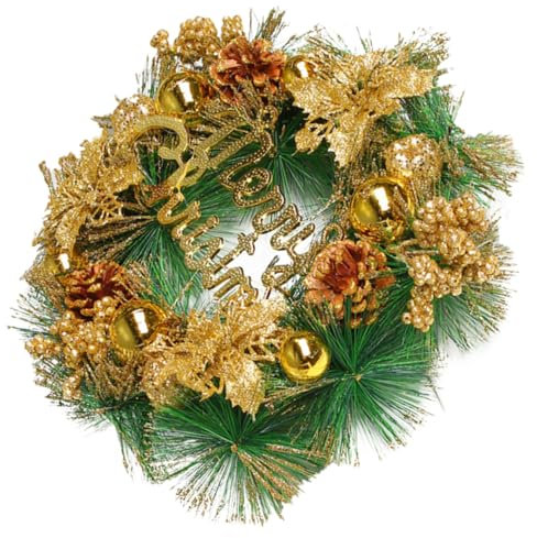 TOPBATHY 2St Weihnachts kiefern Nadel Girlande Weihnachtsgirlande im Freien tür Wand anhänger weihnachtsdeko weihnachtsbrief Wohnkultur Kranz vor der Haustür