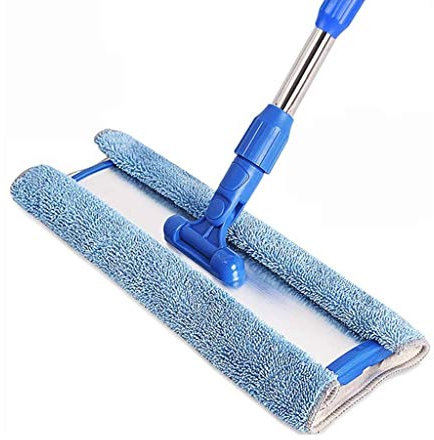 Balai professionnel en microfibre pour le nettoyage des sols en bois dur, stratifié et carrelage, manche télescopique en acier inoxydable, balai plat réutilisable Pour poursuivre le bonheur Octopus